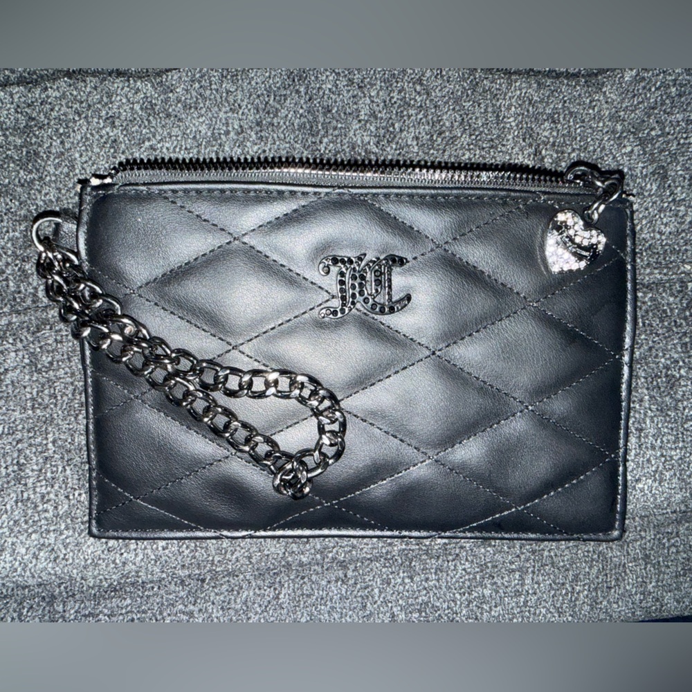 Black Quilted Chain Bag wristlet